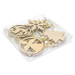 SET ADORNOS DE MADERA "NOELLY"