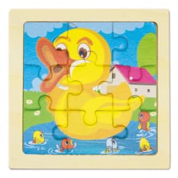 SET DE 5 PUZZLES EN MADERA NATURAL "JUNIOR"
