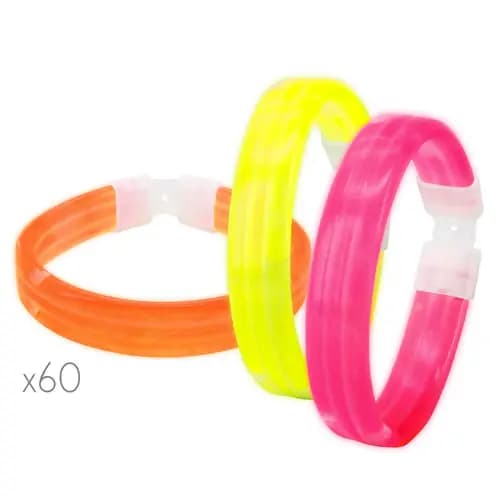PULSERAS LUMINOSAS "NEÓN PARTY" (PACK DE 60)