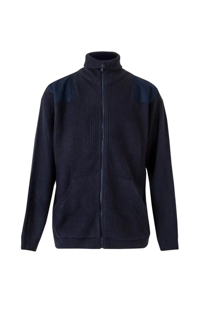 Chaqueta punto grueso con cuello alto