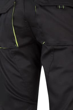 Pantalón stretch bicolor multibolsillos