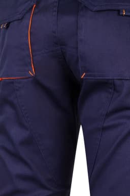 Pantalón stretch bicolor multibolsillos