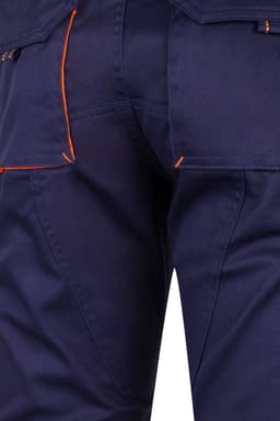 Pantalón stretch bicolor multibolsillos
