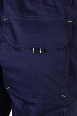 Pantalón stretch bicolor multibolsillos