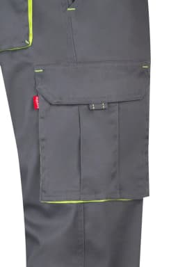 Pantalón stretch bicolor multibolsillos