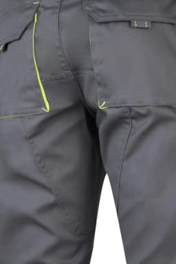 Pantalón stretch bicolor multibolsillos