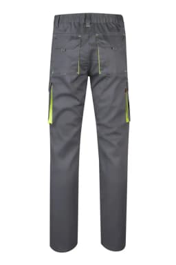 Pantalón stretch bicolor multibolsillos