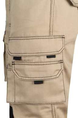 Pantalón canvas bicolor multibolsillos