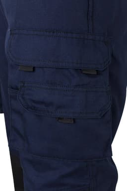 Pantalón canvas bicolor multibolsillos