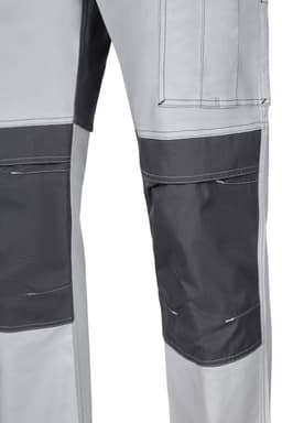 Pantalón canvas stretch bicolor con bolsillos flotantes