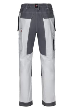 Pantalón canvas stretch bicolor con bolsillos flotantes