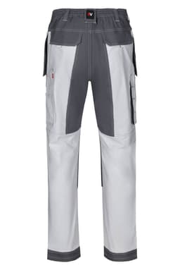 Pantalón canvas stretch bicolor con bolsillos flotantes