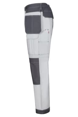 Pantalón canvas stretch bicolor con bolsillos flotantes