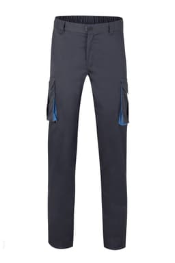 Pantalón stretch bicolor multibolsillos