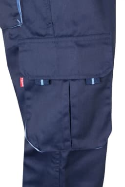 Pantalón stretch bicolor multibolsillos