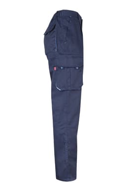 Pantalón stretch bicolor multibolsillos