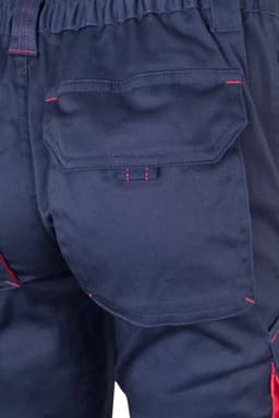 Pantalón stretch bicolor multibolsillos