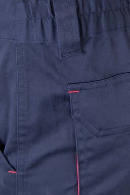 Pantalón stretch bicolor multibolsillos