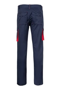 Pantalón stretch bicolor multibolsillos