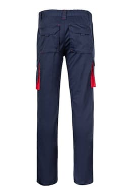 Pantalón stretch bicolor multibolsillos