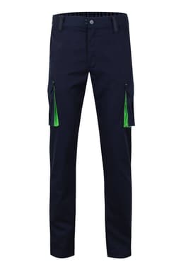 Pantalón stretch bicolor multibolsillos