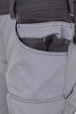 Bermudas canvas stretch bicolor con bolsillos flotantes