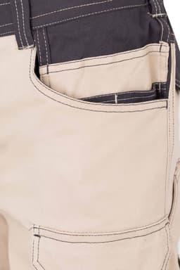 Bermudas canvas stretch bicolor con bolsillos flotantes