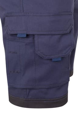 Bermudas canvas stretch bicolor con bolsillos flotantes