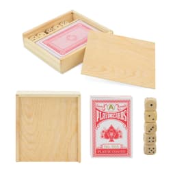 SET DE MADERA BARAJA Y DADOS