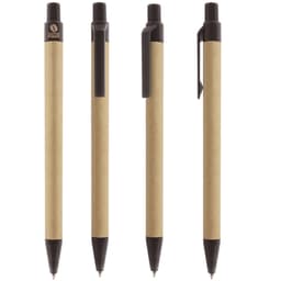 BOLÍGRAFO CARTÓN RECICLADO Y FIBRA CAFÉ "VALDÉS"