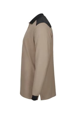 Polo stretch bicolor manga larga