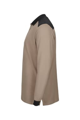 Polo stretch bicolor manga larga