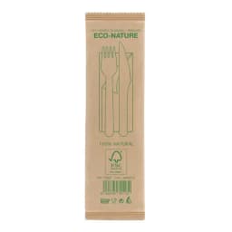 SET DE CUBIERTOS MADERA 3 PCS "TAPA"