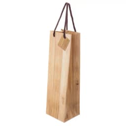 BOLSA PAPEL EFECTO MADERA 1 BOTELLA "ABETO"