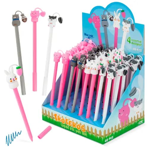 SET DE BOLÍGRAFOS TINTA LÍQUIDA "TROTEROS" (PACK 40)