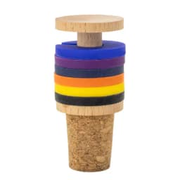 TAPÓN CORCHO Y MADERA CON ANILLAS IDENTIFICADORAS PARA COPAS “TRIANA”