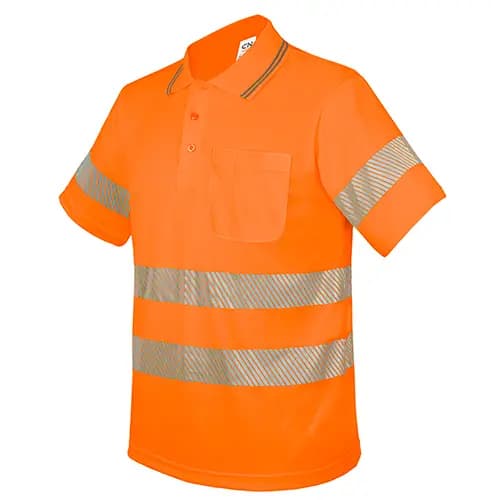 POLO CON BOLSILLO Y BANDAS REFLECTANTES ELÁSTICAS “QVO”