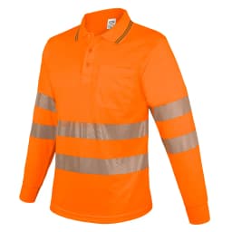 POLO MANGA LARGA CON BOLSILLO Y BANDAS REFLECTANTES “QVO”