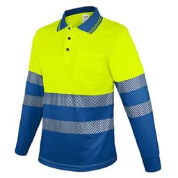 POLO MANGA LARGA CON BOLSILLO Y BANDAS REFLECTANTES “QVO”