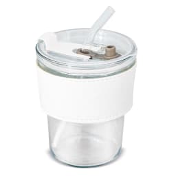 VASO 330 ML CON PAJITA DE CRISTAL "DELICATESSEN"