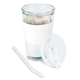 VASO 450 ML CON PAJITA DE CRISTAL "DELICATESSEN"