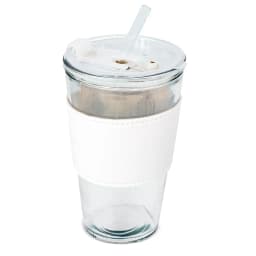 VASO 450 ML CON PAJITA DE CRISTAL "DELICATESSEN"