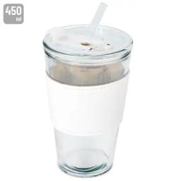 VASO 450 ML CON PAJITA DE CRISTAL "DELICATESSEN"