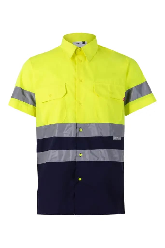 Camisa bicolor manga corta Alta Visibilidad