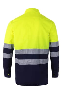 Camisa bicolor manga larga