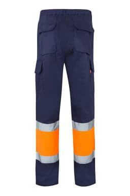 Pantalón bicolor multibolsillos