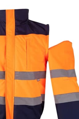 Cazadora acolchada bicolor