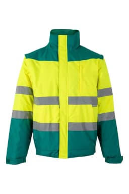 Cazadora acolchada bicolor