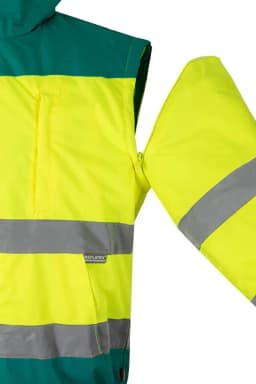 Cazadora acolchada bicolor