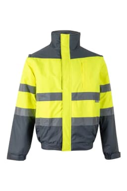 Cazadora acolchada bicolor